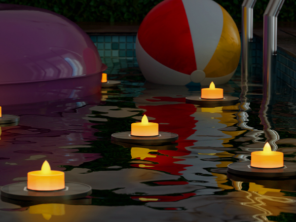 floating pool lights solar powered
