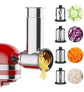 Stainless Steel Slicer Shredder Attachment for Kitchenaid Stand Mixer, Cheese Grater, Salad Maker...