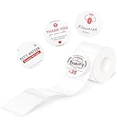 NIIMBOT B21 Pro Label Maker Refill - 300DPI Red &amp; Black Dual Color Sticker Paper Round (1.18"x1.1...