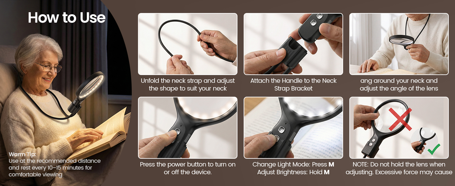 magnifying glass with light