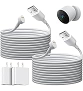 2 Pack 25Ft/7.5m Power Cable Compatible with Google Nest Cam Outdoor or Indoor, Battery(2nd Gen),...
