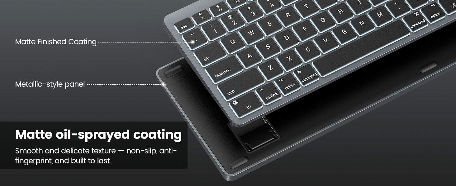 Matte oil-sprayed coating