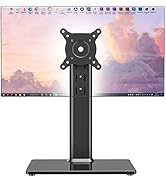 Single Monitor Desk Stand Free-Standing Desk Mount Arm Riser for 13 inch to 32 inch Screen Freest...