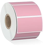 Misofuki 2.25x1.25 1000 Labels Rectangular Pink Direct Thermal Stickers Labels Roll Compatible wi...