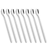 8-Piece 8-Inch Long Handle Spoon, Coffee Stirrers, Iced Teaspoon,Ice Cream Spoon,Premium 18/10 St...