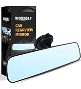 Wontolf Rear View Mirror Universal Rearview Mirror Interior Anti-glare RearView Mirror with Sucti...