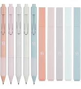 BLIEVE - Aesthetic Highlighters and Gel Pens With Soft Ink And Tip, No Bleed Dry Fast Easy to Hol...