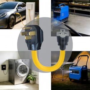 Nema 14-50P to 6-15R/20R or 5-15R/20R 4 in 1 Adapter