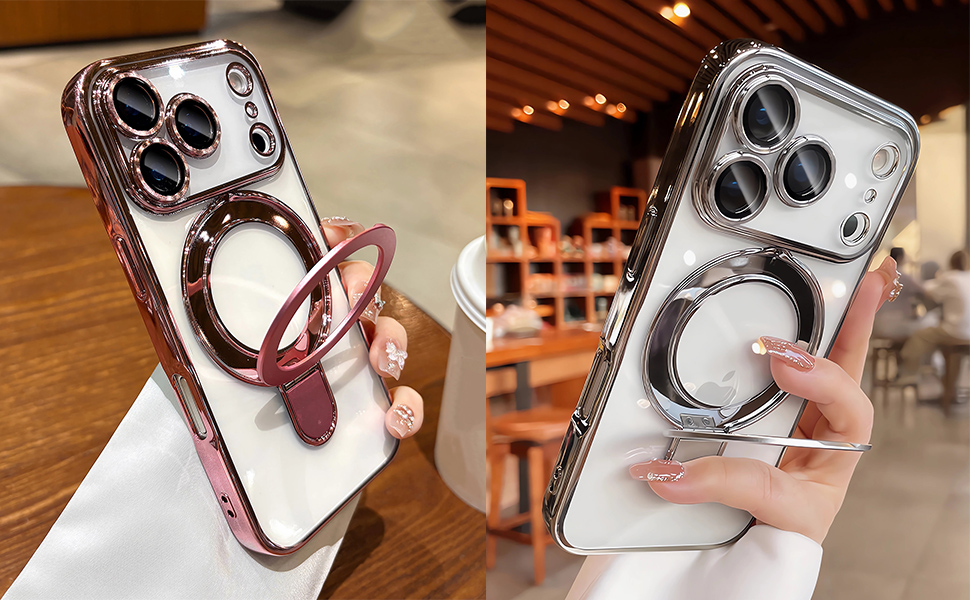 LXK Magnetic iPhone 17 Pro Max Case Kickstand Cover