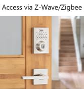 zwave zigbee connect home hub security electronic deadbolt entry security smartkey security