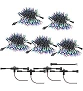 ALITOVE 500pcs WS2811 12V LED Pixels Addressable RGB Programmable String Lights 12mm Diffused Dig...