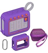 Silicone Cover and Hard Travel Case for JBL Go 4 Ultra Portable Bluetooth Speaker, Accessories fo...