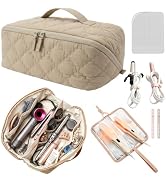 Hair Tools Travel Bag 5-Piece Set with Heat Resistant Mat Insulated Pouch and 2 Cord Straps, Larg...