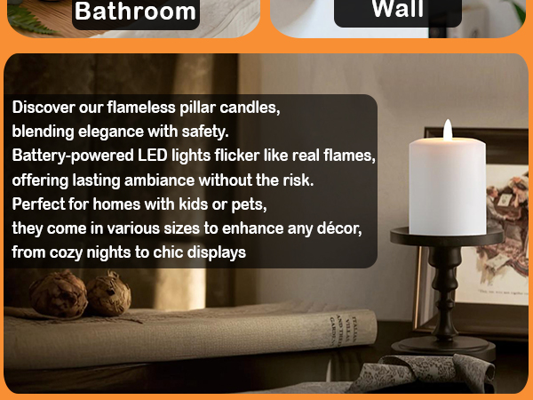 battery operated candles for dark academia decor