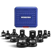 WORKPRO 8PC Impact Socket Adapter Set, 1/4", 3/8", 1/2", 3/4", 1" Drive Socket Adapter Set with S...