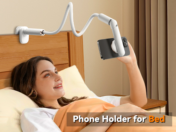 Phone Holder for Bed with flexible long arm