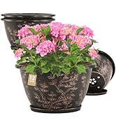 12 inch Planter Pots for Plants, Plastic Flower Pots Indoor Outdoor