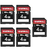 EASTBULL 5-Pack of SD Card 4GB Class 10 SD Card U1 V30 High-Speed 100MB/s Read SDHC Memory Card f...