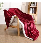 Electric Heated Throw Blanket 50" x 60", Soft Flannel Throw Blanket with 4 Heating Levels &amp; 4 Hou...
