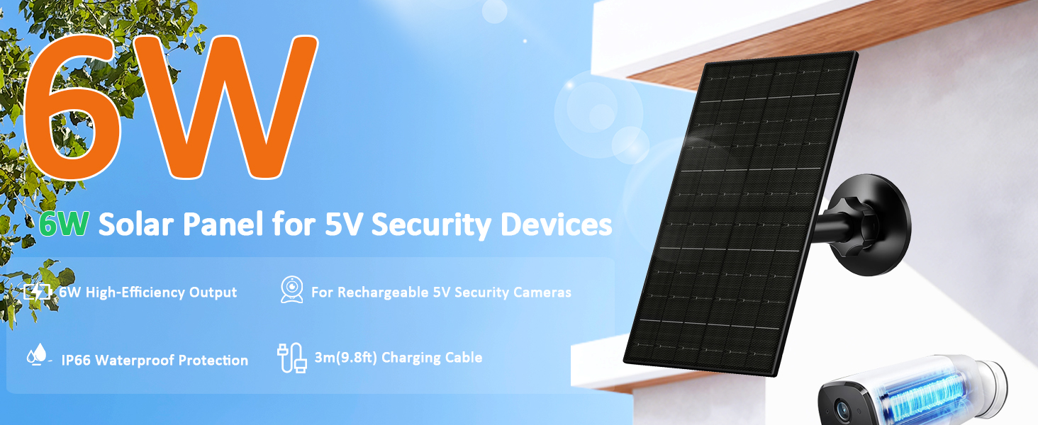solar panel for security camera