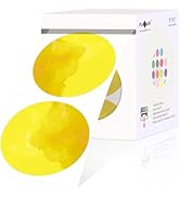 PARLAIM 3 Inch Watercolor Yellow Circle Thermal Sticker Labels, Self-Adhesive Round Address Label...