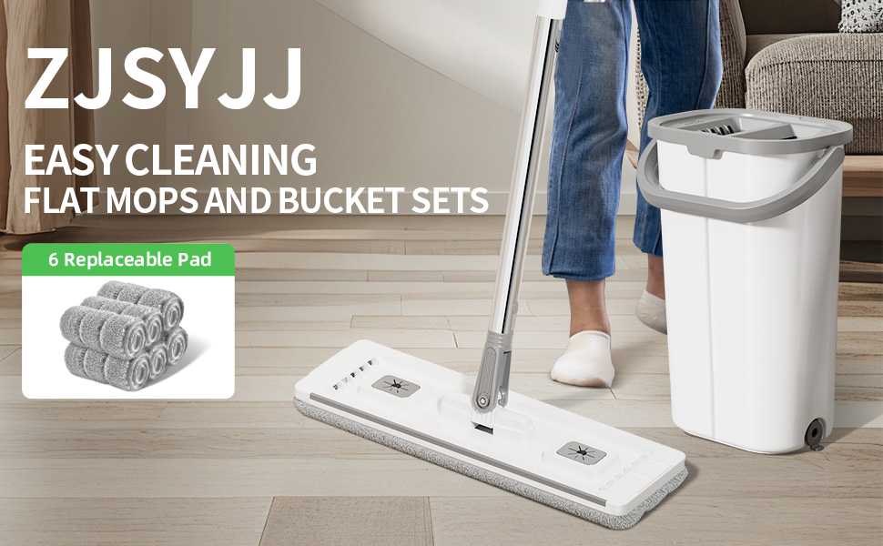 easy cleaning flat mops and bucket sets