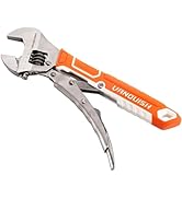 VANQUISH 10'' Locking Adjustable Wrench Extreme Grip, CR-V Steel TPR Handle, Wrench for Auto Repa...