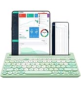 HUO JI Wireless Keyboard Multi-Device, Bluetooth and 2.4G Dual Mode for iPad, Switch to 3 Devices...