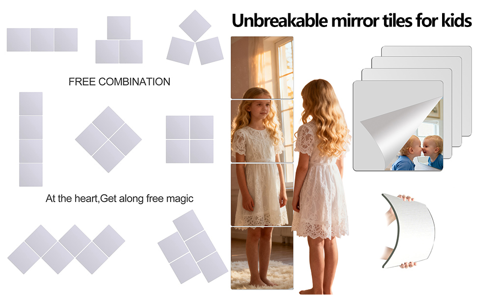 unbreakable mirror tiles for kids
