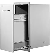 VEVOR Pull Out Trash Drawer 13.4"W x 25.7"H x 19.6"D Lower Sliding Rails Steel Roll Out Trash Bin...