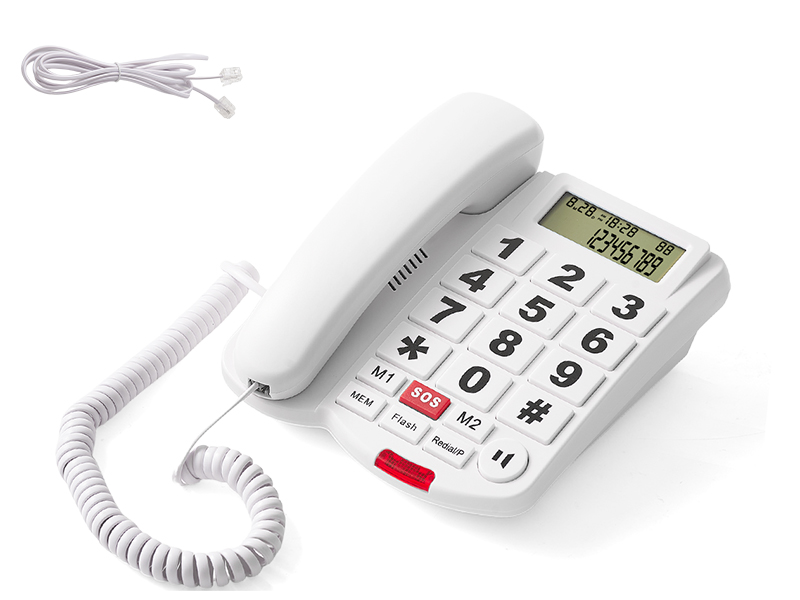 home house desk wall phone with caller id speaker