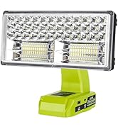 Choerinton 4200LM LED Work Light Compatible with Ryobi 18V Battery, 40W Cordless Jobsite Light Ou...