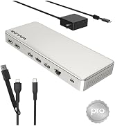 WAVLINK Docking Station 3 Monitors, SM770 Docking Station with Triple HDMI, Dual DP, 120W PD in, ...