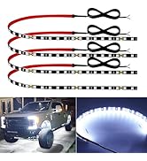 12V Led Light Strip 18" Connectable White Led Strip Lights for Car Motorcycle Golf Cart Automotiv...