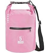 HEETA Waterproof Dry Bag with Front Zippered Pocket for Women Men, 5L/10L/20L/30L/40L Roll Top Li...