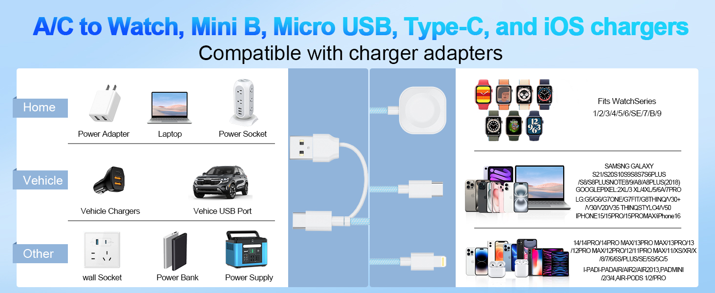 multiple charger cord
