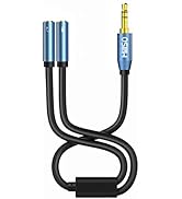 MillSO 3.5mm Headphone Splitter Adapter, CTIA Audio Splitter (2 TRS Female to 1 TRRS Male) Compat...