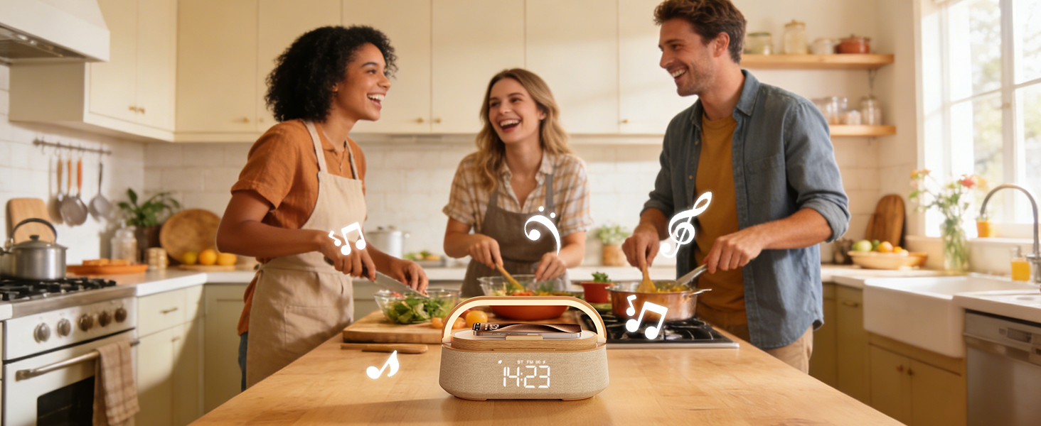 alarm clock with Bluetooth speaker