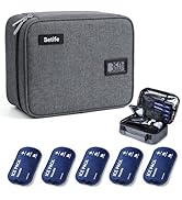 Betife Insulin Cooler Travel Case with 5 × 160g Ice Packs, TSA Approved Medication Cooler Bag wit...