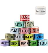 YOGET Home Moving Labels - 14 Rolls Color Coded Packing Labels for Boxes + 1 Roll Fragile Sticker...