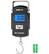 MEIYA Fish Scale 110lb/50kg Digital Fishing Scale with Backlit LCD, Portable Handle, Stainless St...