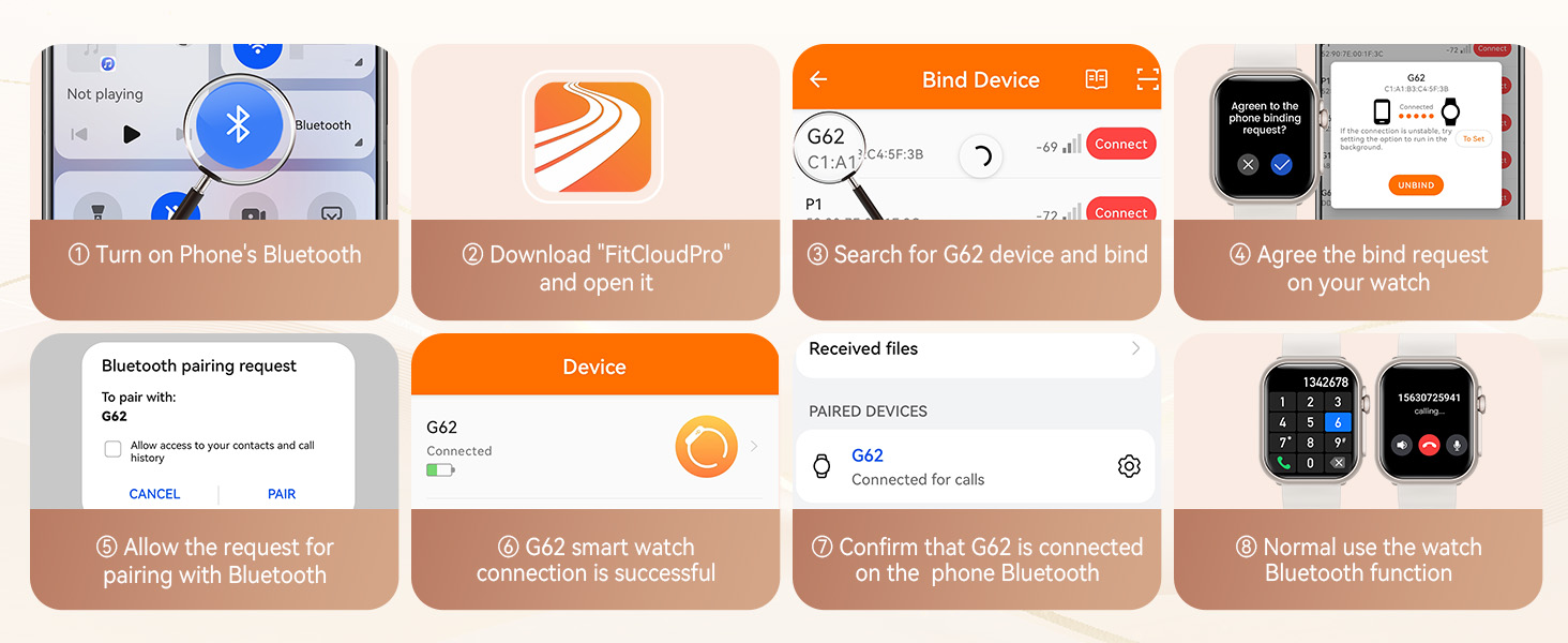 Android Smart Watches for Women Connection Steps