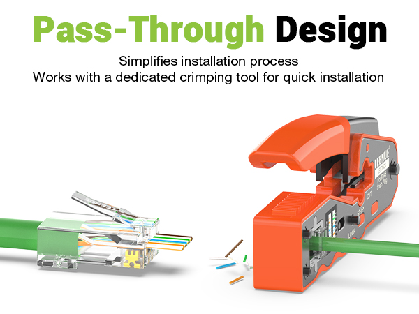Compatible with Cat6/Cat5e/Cat5 Ethernet cables.