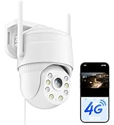 KKB No WiFi Security Cameras Indoor Plug-in for 24/7 Recording, 4G LTE Cellular Security Camera B...