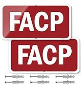 EliteSign FACP Sign 2 Pack Fire Alarm Control Panel Sign with Nails, Fire Safety Signage, 6x12 in...