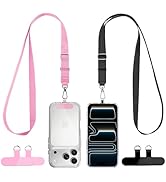 CACOE Phone Lanyard 2 Pack-2× Adjustable Neck Strap,2×Patches,Universal Multifuctional Lanyards C...
