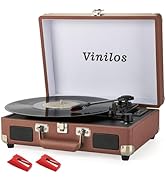 Vinilos Record Players for Vinyl with Speakers Turntable with Speakers Bluetooth/Bluetooth Output...