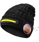 Atapeas LED Beanie Hat with Bluetooth-Tech Gifts for Men and Women, Wireless Hat Beanie Cap Headl...