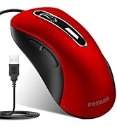 memzuoix Wired Mouse, USB Computer Mouse 1200 DPI Mobile Optical Mouse Ergonomic Design Computer ...