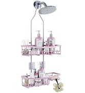Joqixon Shower Caddy, Upgraded Extended Length Shower Caddy Over Showerhead No Blocking to Shower...